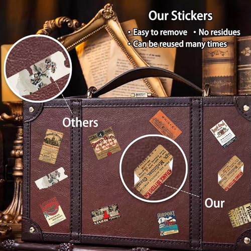 100 Pcs Vintage Wine Bottle Stickers,Liquor Bottle Lable Stickers | for Envelope Seal, Scrapbook,Journals,Holiday Decor, DIY Crafts,Water Bottle - style: wine bottle