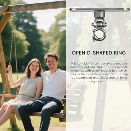 Heavy Duty Stainless Swing Hanger with Smooth Bearings 180°+360°Swing Hardware, 1500 lb Capacity Playground Yoga Hammock Chair Sandbag Porch Swing Bag - size: size2