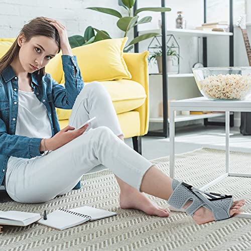 Plantar Fasciitis Night Splint-Upgrade 3 Adjustable Planter Facetious Relief Brace,Support Relief Foot Drop Achilles Tendonitis Day Night(Gray-2PC)