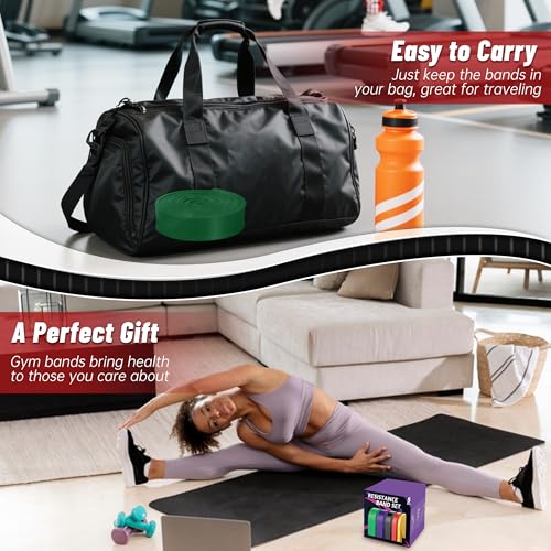 5-Level Resistance Bands for Working Out, Pull Up Assistance Bands - color: 5PCS-Multicolor