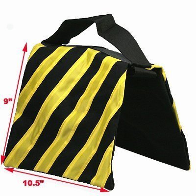 SANDBAG Sand Bag SADDLEBAG Design Weight Bags for Photo Video Studio Stand by Kaezi Photography (Yellow - 4 Pack)
