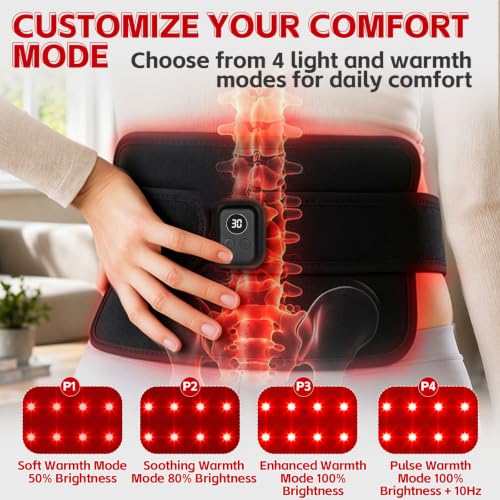 Red Light Therapy Pad for Body, 660nm & 850nm Red Light Therapy Wrap with 60 LED Lights, 5000mAh Rechargeable Battery, Flexible Portable Light Therapy Pad for Back, Knee, Post-Workout Relaxation