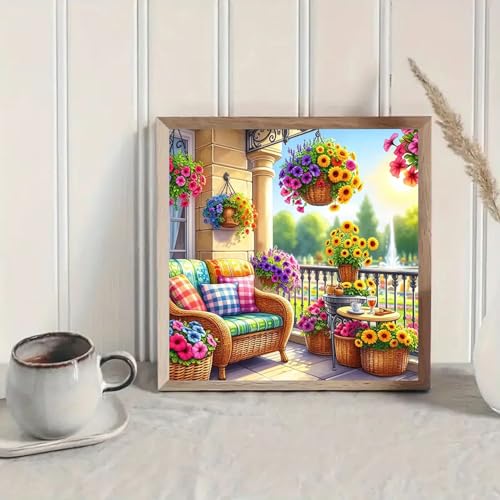 5D Diamond Painting Kits for Beginners,Flowers Diamond Art Kits For Adults | DIY Round Full Drill Diamond Painting Kit With Gem Art Adult Craft Kits,Home Wall Decor 13.9 X 13.9inch - color: DZ920