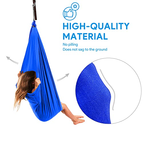 Sensory Swing, Therapy Swing for Kids & Adults, Cuddle Swing Indoor Outdoor - color: Blue
