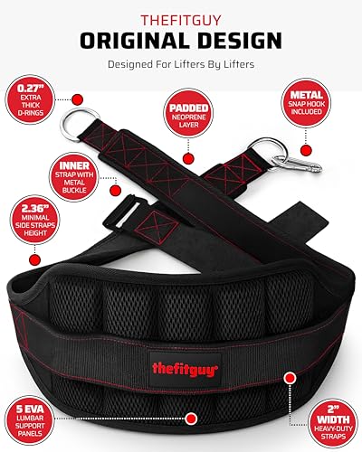 THEFITGUY Squat Power & Flexibility Bundle – Ultimate Squat Belt and Quads Stretcher Strap for Strength Training and Flexibility