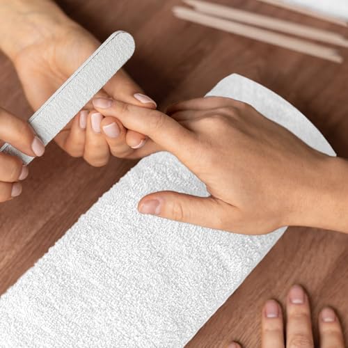 Reed&Pick 24 Pack White Hand Towels 100% Cotton Spa Towels 16x26 inches Highly Absorbable Facial, Gym, Hair and Face Towels in Bulk - color: White, size: 16x27 Pack of 24
