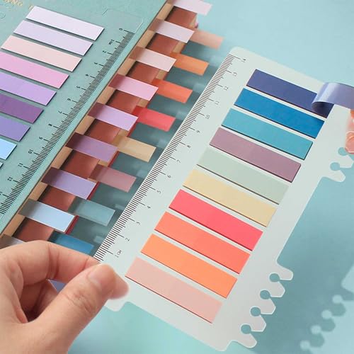 ELII 2000pcs Books Tabs for Annotating,Sticky Tabs Clear Sticky Notes,Page Markers for Notebooks, Multi-Colored Writable and Repositionable Book Flags Strip | Page Markers for Notebooks, Multi-Colored Writable and Repositionable Book Flags,Writable Reposi