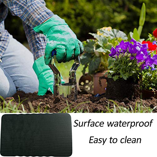 2pcs Premium Thick Kneeling Pad,Knee Pads for Gardening 18x11 Inch Gardening Tools Outdoor Cushions,Gardening Gifts for Women&Baby Bath Essentials (EVA-Soft, Black)