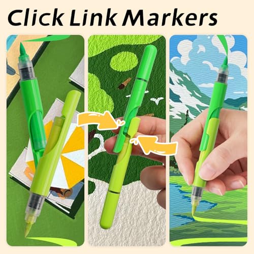 Funto Acrylic Paint Markers, 30 Colors Brush Tip Paint Pens for Lettering, DIY Crafts, Wood, Rock, Canvas, Glass & Ceramic, Quick-Drying Acrylic Markers for Art Projects, School Supplies - color: 30 Colors