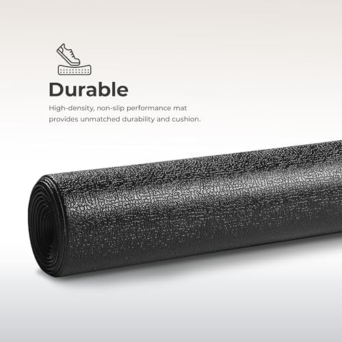 Sunny Health & Fitness Equipment Mats, Home Gym Floor Protection, 4 Sizes | Non-Slip, Protects Floors/Equipment, Absorbs Vibration, Sweat-Resistant, High-Density Foam, For Different-Sized Machines - style: Medium 79”
