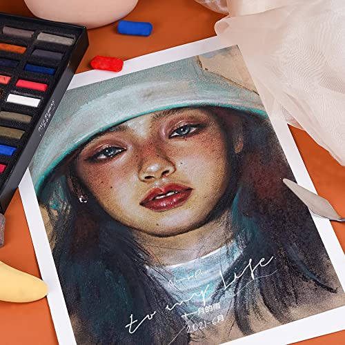 Paul Rubens Professional Soft Pastels, 40 Portrait Colors Chalk Pastels Vibrant Smooth and High Adhesion for Painting, Drawing, Blending, Crafting, Ideal Art Supplies for Artists, Beginners | Vibrant, Smooth & High Adhesion Soft Pastels for Artists. Great