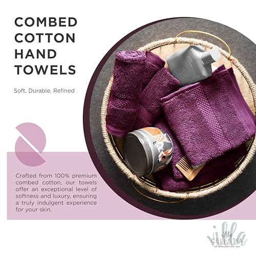 Villa Celestia Cotton Washcloths Set of 12, 12x12 Inch, 100% Ring-Spun Combed Cotton, Soft Absorbent Quick-Dry Wash Cloths for Face and Body, Oeko-TEX Certified, Hotel & Spa Quality, Burgandy - color: Burgandy, size: Washcloth - Pack of 12