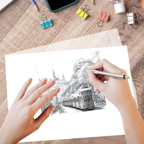 Crehatos 8.5" x 11" Tracing Paper, Translucent Tracing Pad, 100 Sheets 38lb/60gsm Vellum Art Paper | 38lb/60gsm Vellum Art Paper for Drawing, Sketching, Overlays - size: 8.5" x 11" (100 Sheet)