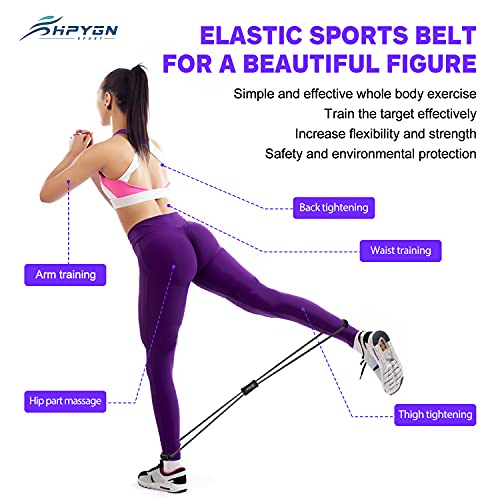 HPYGN Resistance Bands, Figure 8 Exercise Bands for Women Men, 8 Shaped Resistance Bands for Arms, Chest Expander, Yoga Gym Fitness Pulling Rope 8 Word Elastic for Exercise Muscle Training Tubing - color: grey