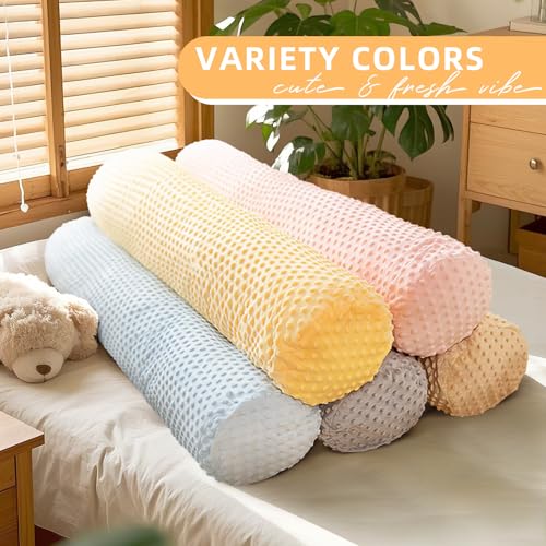 59in Long Body Pillow for Adults Sleeping,with Invisible Zipper Recovable Cover Plush Long Round Cervical Cylinder Cushion for Girl Bed Decoration - color: Pink, size: 59IN
