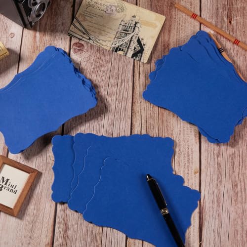50 Pack Blank Kraft Greeting Cards, Blue, 5x7IN | Thick Cardstock Paper, For DIY Gift Cards, Menus, Baby Shower Invitations, - color: Blue, size: 5x7IN