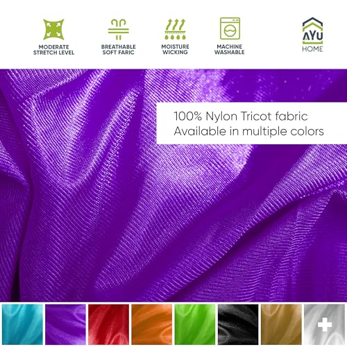 AyuHome Aerial Silks Yoga Swing Aerial Hammock Kit for Home - color: Aerial silk - Purple New