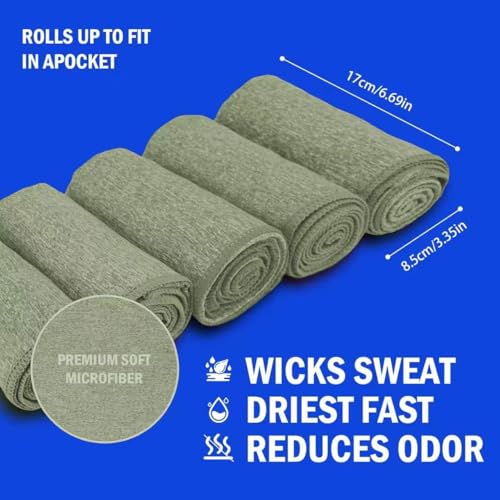 Microfiber Quick Dry Gym Towel, Lint Free Odor-Free Absorbent Fiber, Fast Drying, Men & Women Workout Gear for Body Sweat, Working Out, Towels (Army Green, 5Pack - 16 * 27Inch) - color: Army Green, size: 5Pack - 16*27Inch