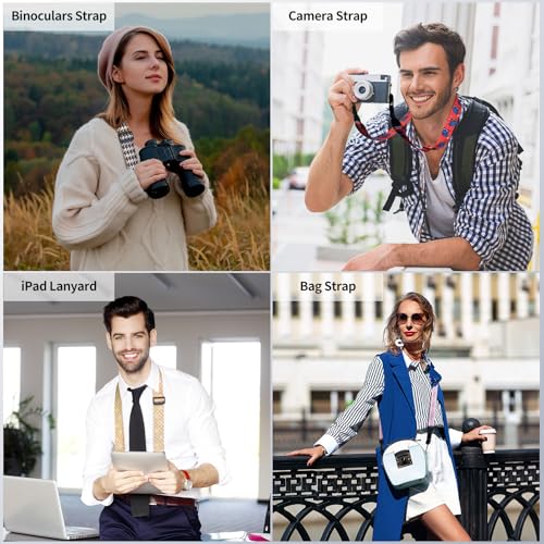 FIEIL Checkerboard Daisy Shoulder Strap, Adjustable Camera Strap with 2 Sets of Quick-Release Buckles, Comfortable Neck Strap for iPad, Tablet, Camera, Laptop, Binocular, Luggage Bag - color: Checkerboard Daisy