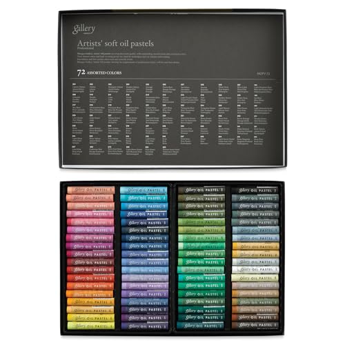 MUNGYO Gallery Professional Artists' Soft Oil Pastels Set of 72 Vibrant Colors for Blending