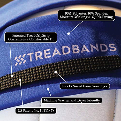 TreadBands All Terrain Tieback Non Slip Headband - Designs. Guaranteed to Stay in Place, Keeps Sweat Out of Your Eyes, Patented Grip Technology. - color: Designs - Rhapsody