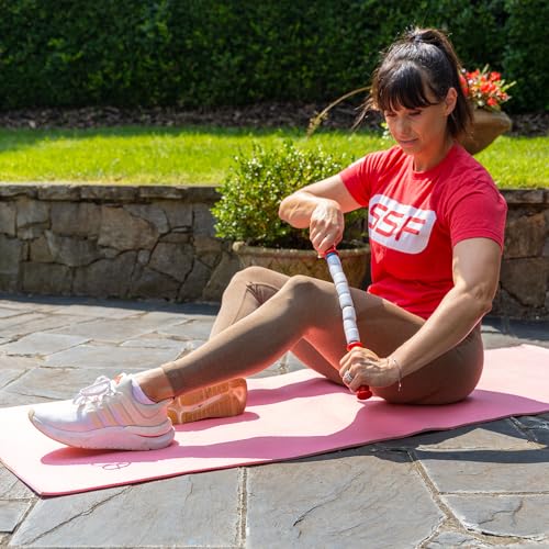 The Original Massage Stick - Self Myofasical Release Muscle Roller Stick - 18" Travel Stick - color: Travel Stick (Red)