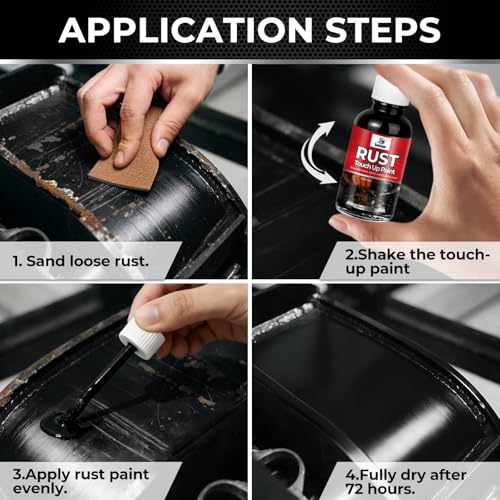 Black Touch Up Paint Rust Paints High Heat Resistant, Multi Surface Acrylic Enamel Black Touch Up Paint Pen Scratch Repair for Rust Metal,Walls,Cabinets,Appliances,Wood,Door,Furniture,Enamel, 30ml - color: Black-GWX-4 - 1.5 oz
