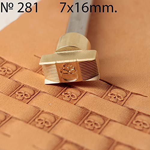 DandS ltd Leather Stamp Tool, Skull, Professional Steel Craft Tool for Leatherworking, Embossing, Carving & Stamping Leather Projects, Belts Wallets & DIY Projects Compatible with Mallet #281 - color: Skull Face 0.28 x 63"