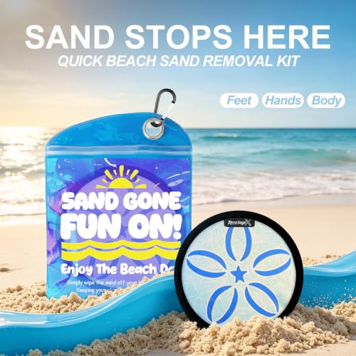 Sand Remover for Beach Towels - Soft Quick Clean Mitt for Kids & Adults | Removes Sand in Seconds,Gentle on Skin,Reusable & Washable,Beach Vacation Essential,Perfect for Beach, Pool & Camping - color: Flower