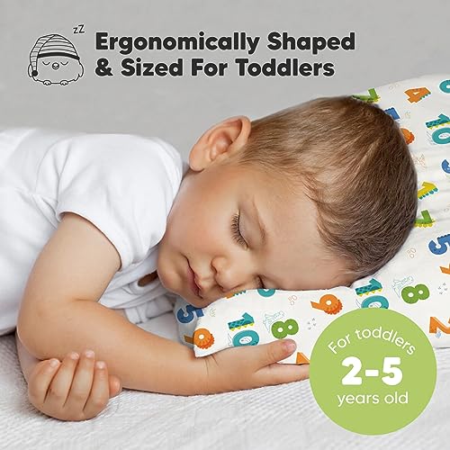 Toddler Pillow with Pillowcase, 13x18 My Little Dreamy Pillow (Dino123) - color: Dino123