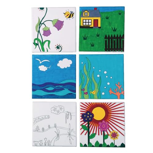 S&S Worldwide All-in-One Group Painting Kit | 384 oz total in assorted colors, Variety Of Canvas Options, Complete canvas painting set designed for classrooms