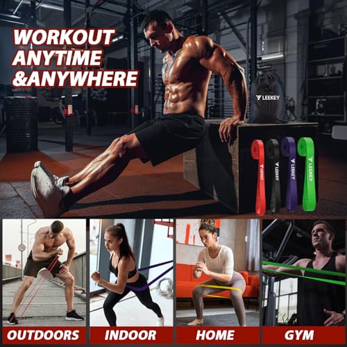 Resistance Bands for Pull Up Assist, Stretch Bands & Exercise Workout Set - color: 15-125LBS COLOR+Mini Bands