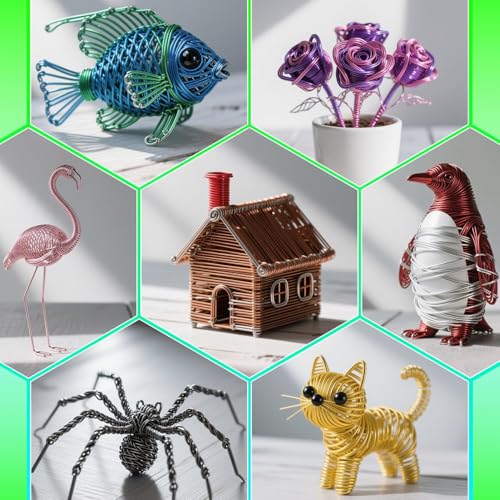 Aluminum Craft Wire,8 Gauge (3mm) Royal Blue Bendable Wire,32 Feet Continuous Roll for Jewelry Making,Sculpting,Floral & Armature Projects - size: 8 Gauge 32FT, style: Royal Blue