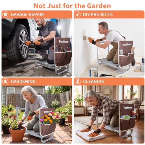 Garden Kneeler and Seat Heavy Duty, Kneeling Bench for Gardening - color: Gray-modle C