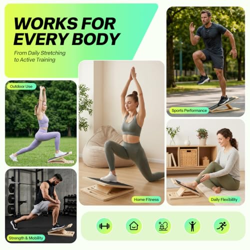 Slant Board, Adjustable Calf Stretch Board for Ankle Mobility