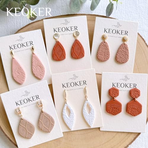 KEOKER Lace Texture Mat for Polymer Clay, Polymer Clay Texture Sheets - color: A