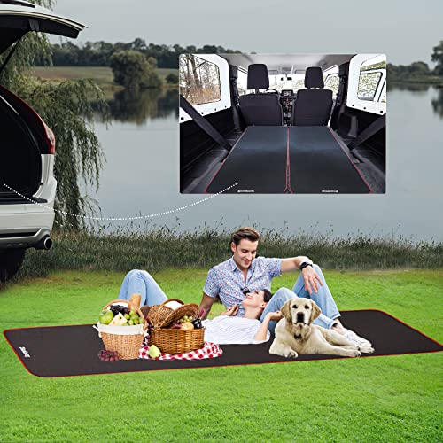 Exercise Mat for AB Roller AB Mat Thin, Long Foldable Gym Mats for Home Gym, Indoor and Out door exercises, Black Picnic Mat for One Person,99'x29'