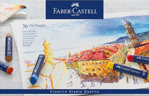 Faber-Castell Creative Studio Oil Pastel Crayons - 36 Vibrant Colors - size: 1 Count (Pack of 36)