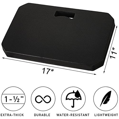 Hacaroa 3 Pack Extra Thick Kneeling Pad, EVA Foam Garden Kneeler Comfortable Knee Pad Cushion for Work, Gardening, Baby Bath, Exercise, Yoga, Water Resistant, Black - color: Black, size: Large