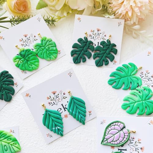Leaf Shape Polymer Clay Cutters Set – Molds and Clay Cutters for Polymer Clay, Botanical Clay Earring Tools - color: B color