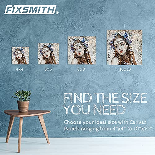 Canvas Boards for Painting, Multi Pack- 4x4,6x6,8x8,10x10 (8 of Each),32 Pack,100% Cotton Primed Canvas Panels for Acrylic, Oil, Art Supplies for Kids, Adults, Beginners - size: 32 Pack - 8 of Each (4"×4", 6"×6", 8"×8", 10"×10")