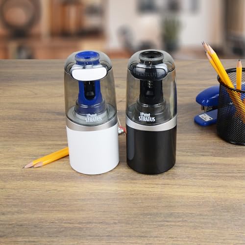 Westcott 17793 iPoint Stratus Electric Pencil Sharpener with Titanium-Bonded Blades and Pop-Top Canister for School, Office and Home, Assorted Colors - size: Stratus