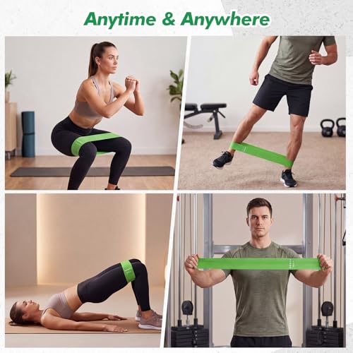 Shappy 30 Pcs Mini Resistance Band Bulk Exercise Bands for Women Men Resistance for Leg Workout Gym Home Gym Strength Training Yoga Glutes - color: Green
