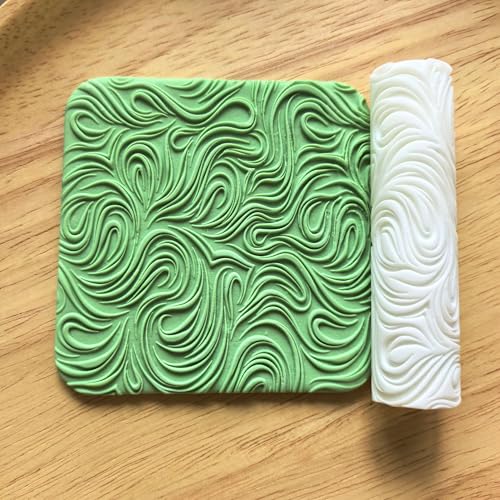 3Pcs Polymer Clay Texture Roller Work with Polymer Clay Cutters for DIY Earrings Jewelry Making Craft Supplies - color: 3Pcs ALL
