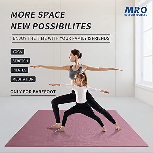 MRO Extra Large Yoga Mat, 12'x6'/9'x6'/7'x5'/6'x4' (9MM) - color: Purple, size: 7*5 FT