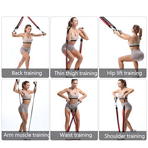 Resistance Band with Handle, Exercise Bands with Handles, Ideal for Strength Training, Muscle Toning, Physical Therapy - color: Advanced-Blue-12