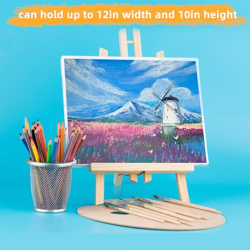 20 Pack 11.8" Wooden Easel, Easel Stand for Painting | Tabletop Easel for Artist/Students/Beginners, Portable Canvas Photo Picture Sign Holder - style: 11.8‘’- 20 PK