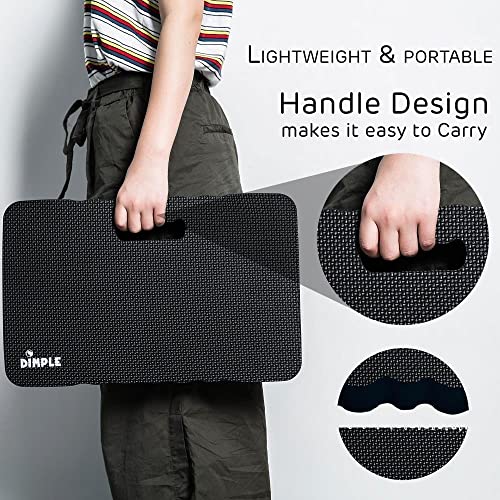 Dimple Kneeling Pad, High Density Thick Foam Comfort Kneeling Mats (2 Set) | for Gardening, Yoga Exercise, Garden Cushions, Knee Pads, Black - color: Black, size: 2 Pack