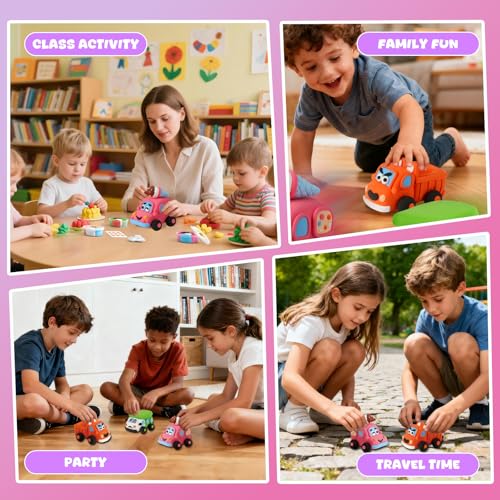 Air Dry Clay Kit for Kids - 3 Boxes Pull Back Car Making | Modeling Clay with Sculpting Tools, Base, Backing Board, Tutorial, Ultra Light & Soft, Creative DIY Arts and Crafts Toys - color: Fun Adventure Park