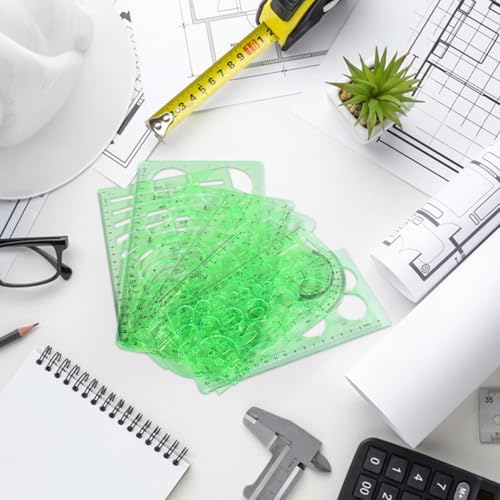 SenseYo 3 Pack Plastic Circle Template Stencil Round Measuring Geometric Circle Oval Stencil Ruler Drafting Drawing Tools Set Architecture Supplies for Office Building Formwork Studying Designing - size: 3 pcs